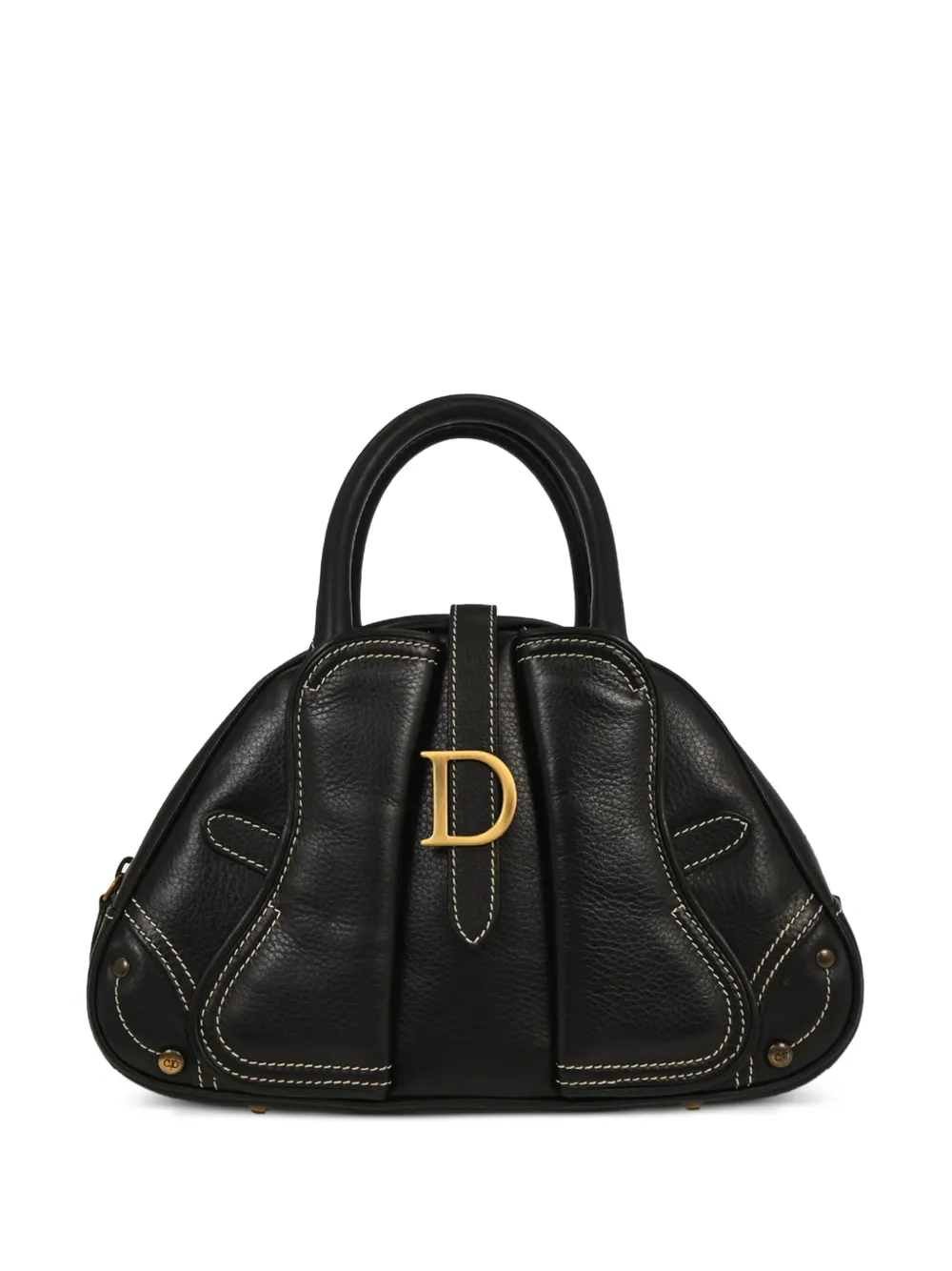 Christian Dior Pre-Owned 2001 double saddle handbag - Black