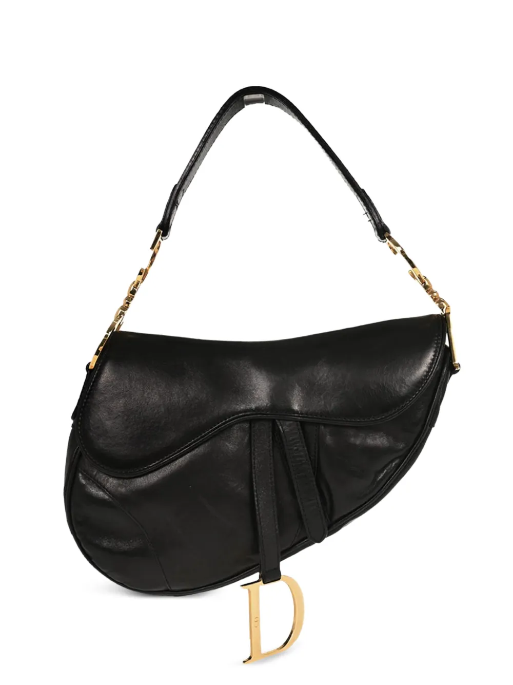 Christian Dior Pre-Owned 2000 saddle leather handbag - Schwarz