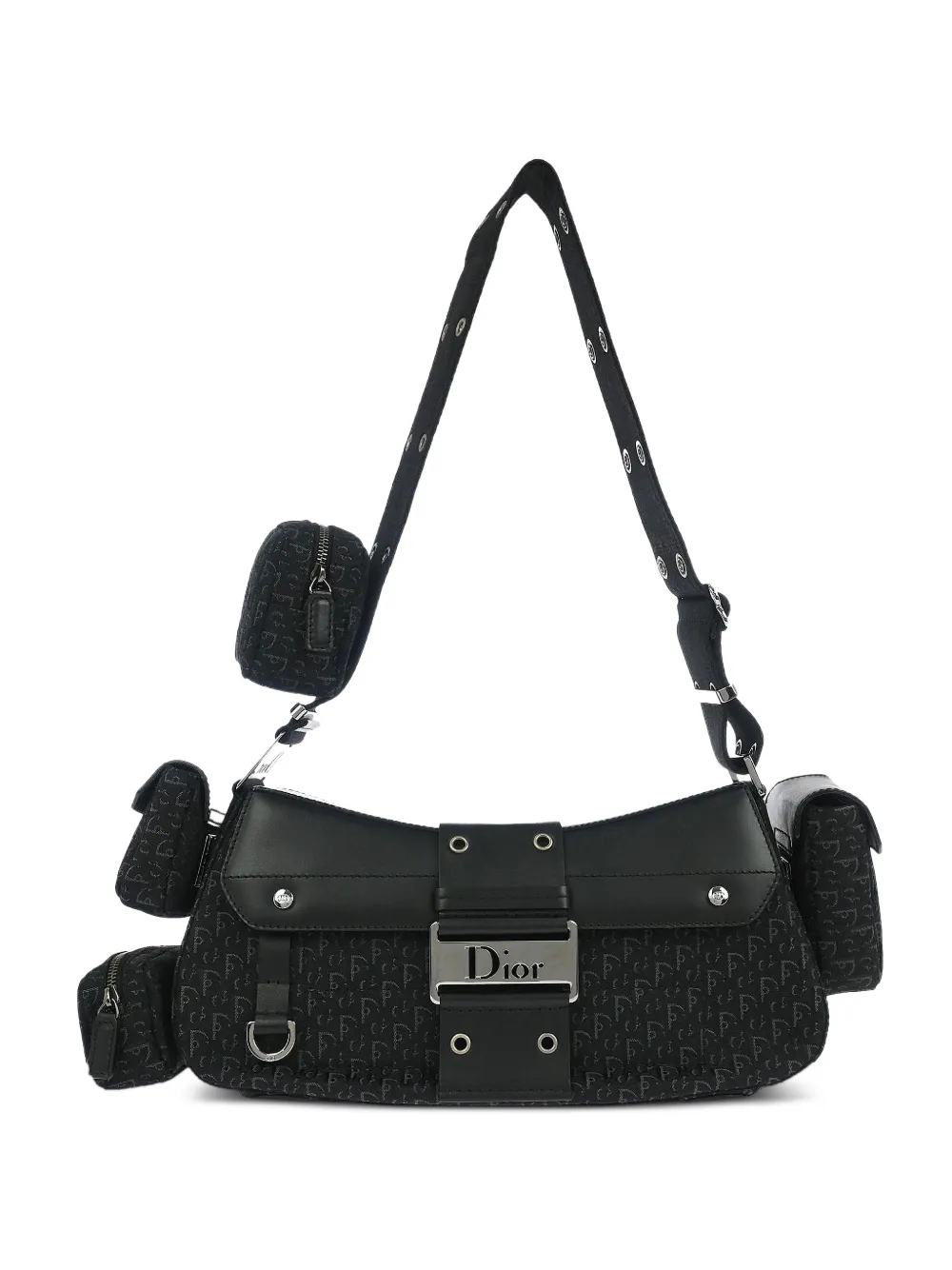 Christian Dior Pre-Owned 2002 trotter canvas shoulder bag - Black