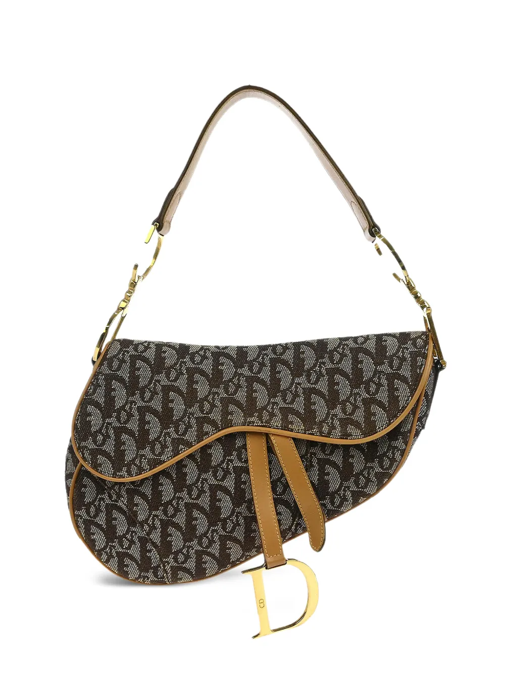 Christian Dior Pre-Owned 2001 saddle Trotter handbag - Brown