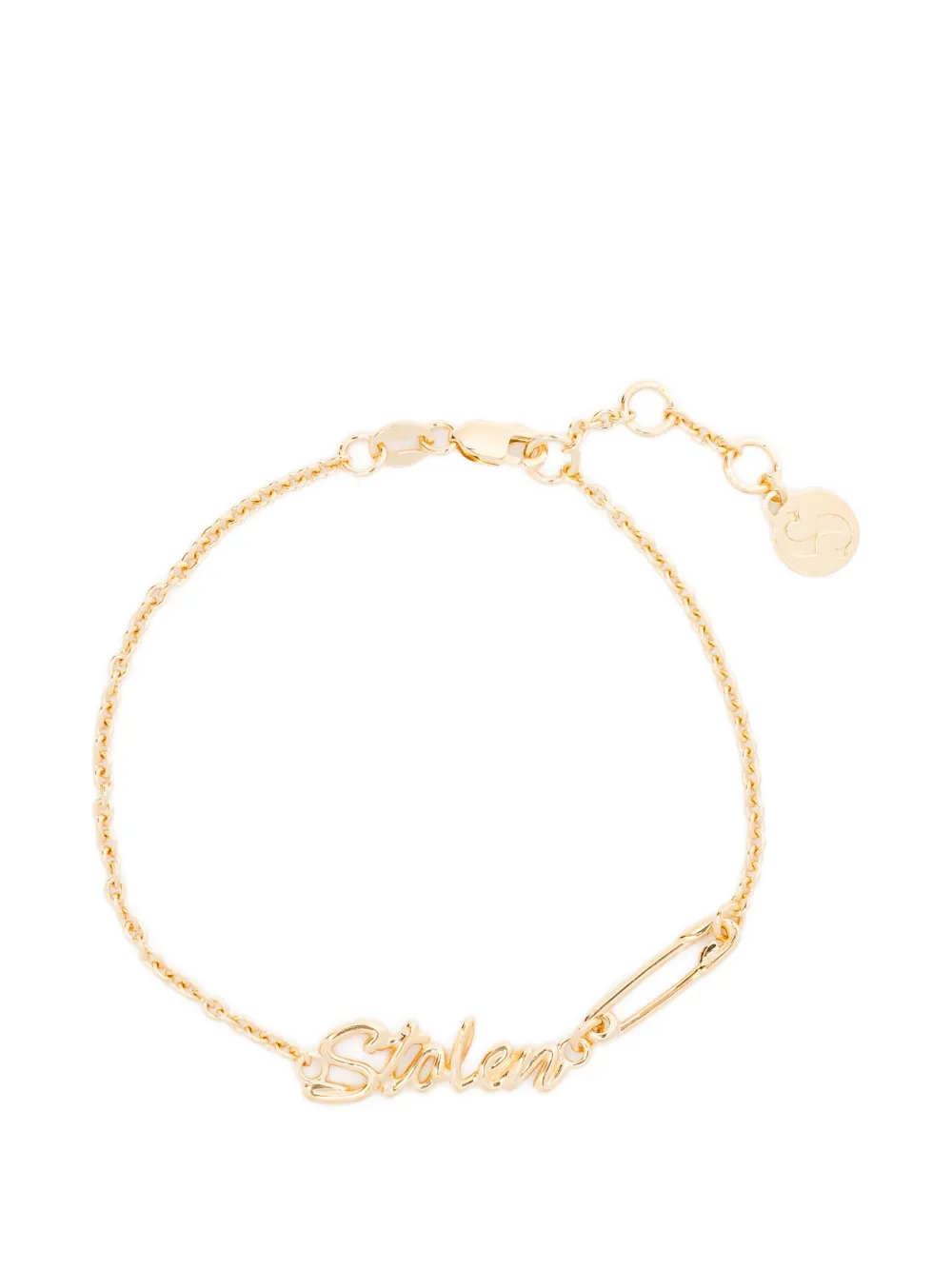 Stolen Girlfriends Club Sentimental Script bracelet - Oro