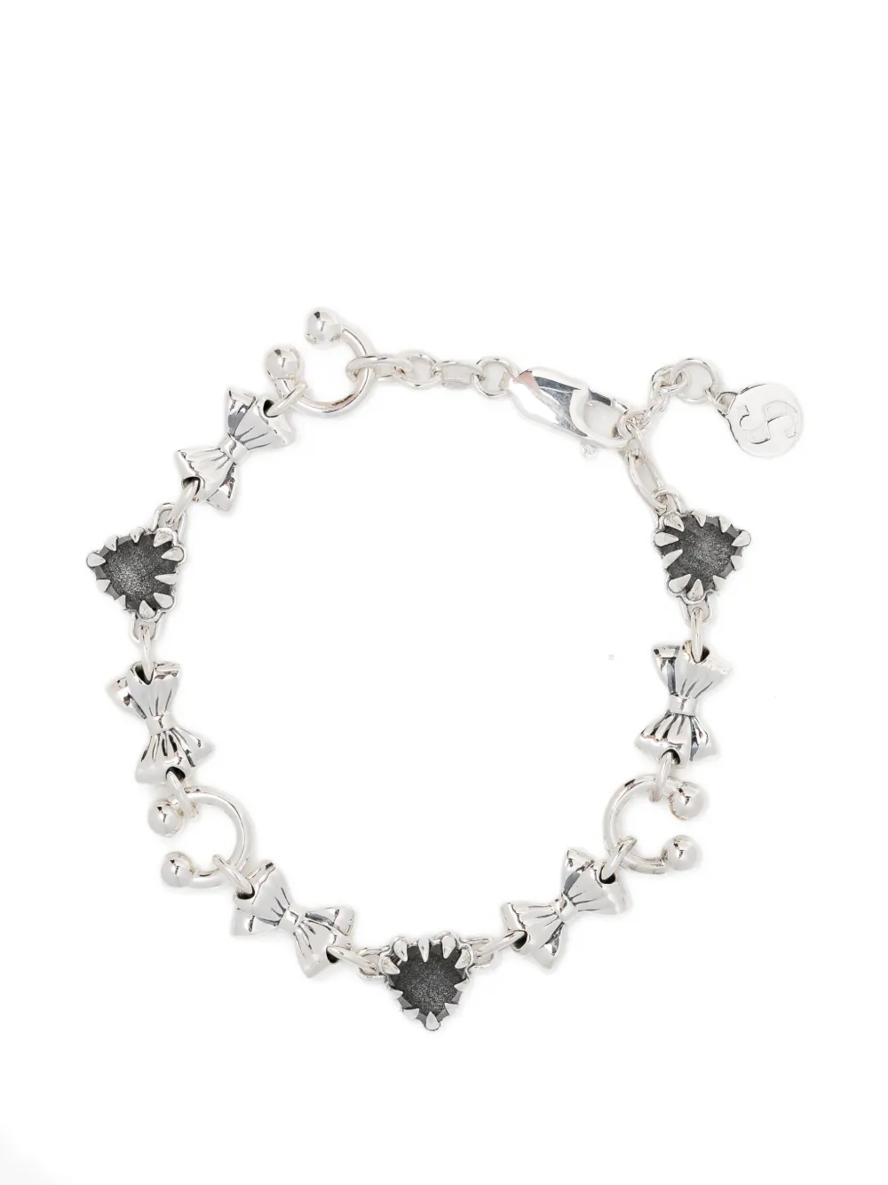 Stolen Girlfriends Club Gothic Sentiment bracelet - Argento