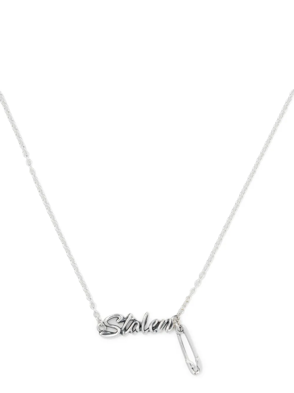  Stolen Girlfriends Club Sentimental Script Necklace - Silver 