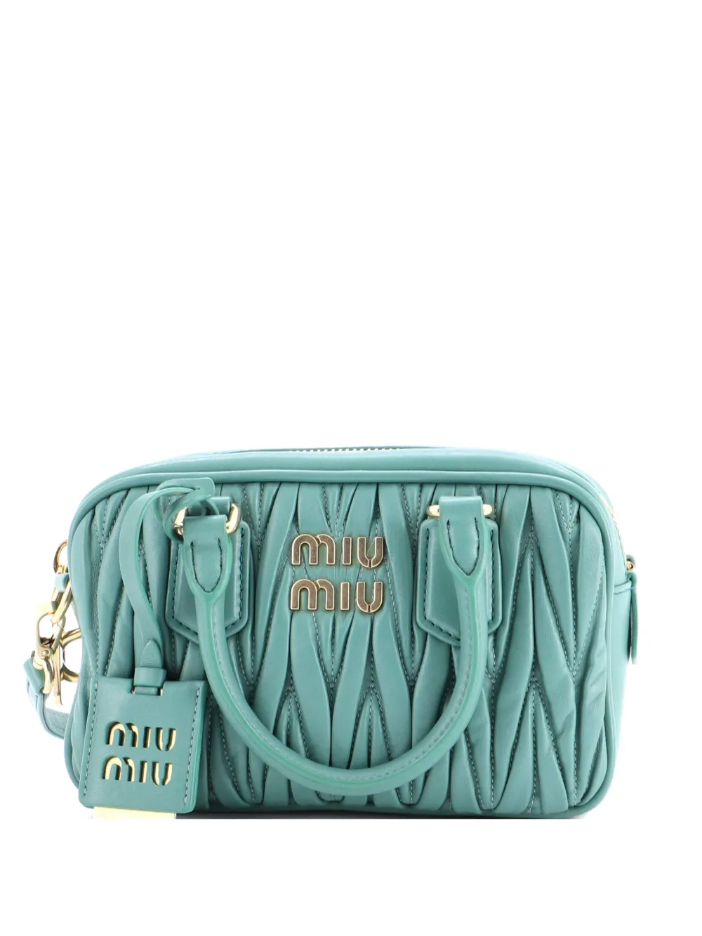 Miu Miu Pre-Owned Arcadie Top Handle Bag Matelasse Leather Regular satchel - Verde