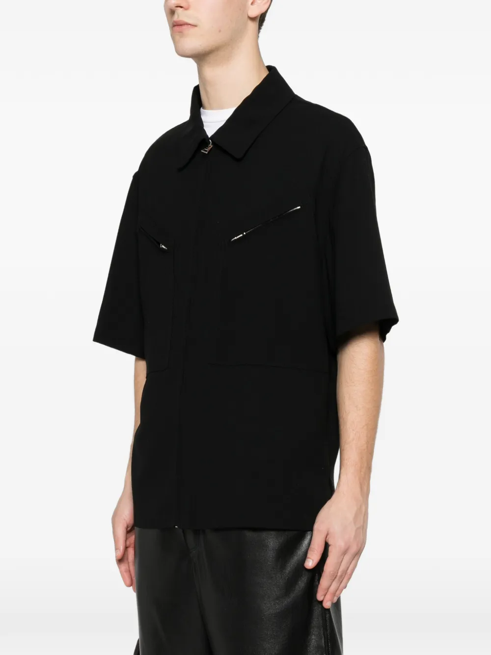  Givenchy Zip-up Shirt Jacket - Black 