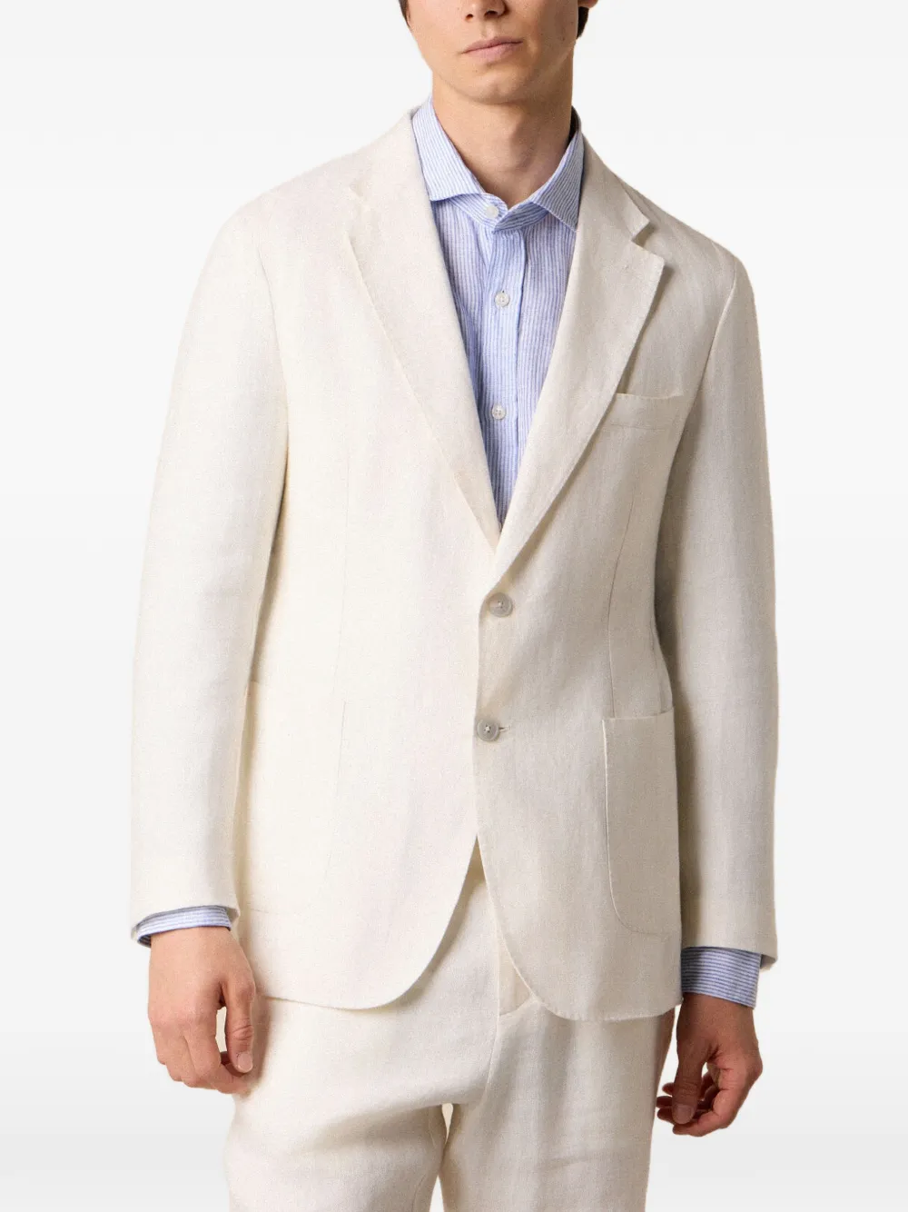 Brooks Brothers Blazer met enkele rij knopen Beige