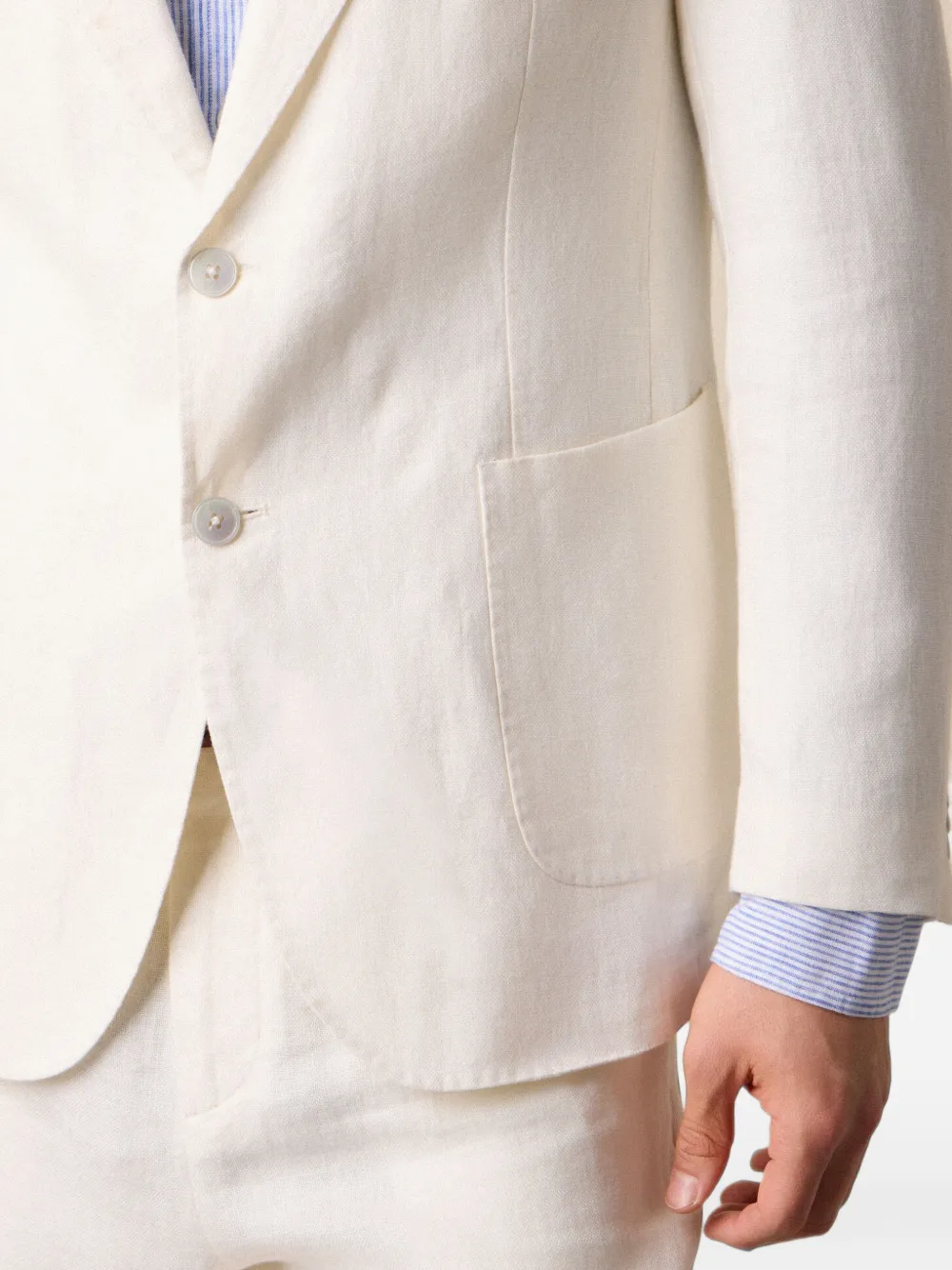 Brooks Brothers Blazer met enkele rij knopen Beige