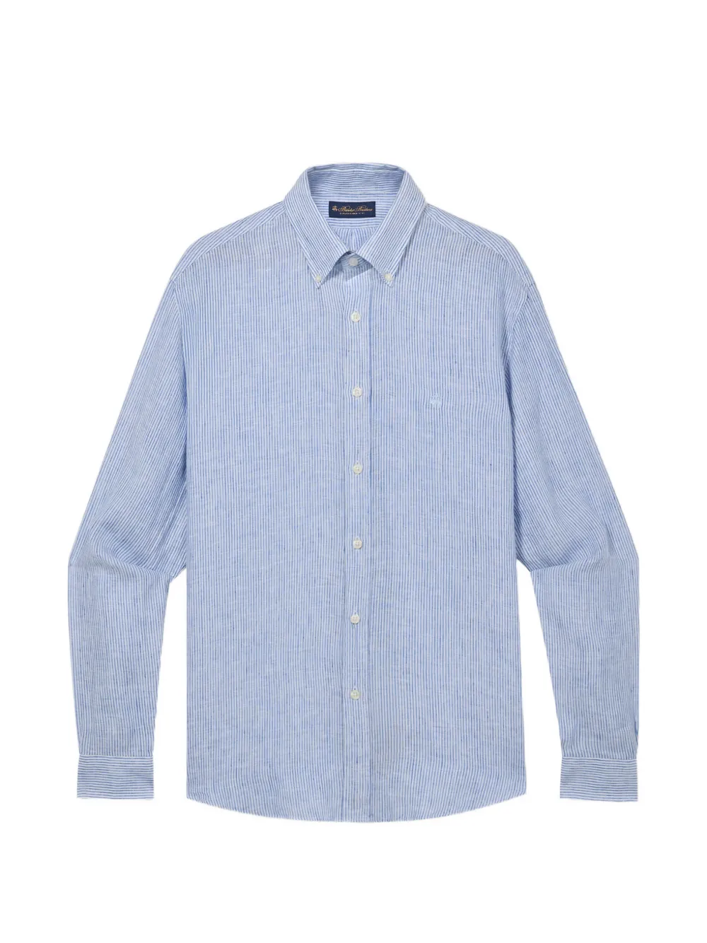 Brooks Brothers button-down striped linen shirt - Blu