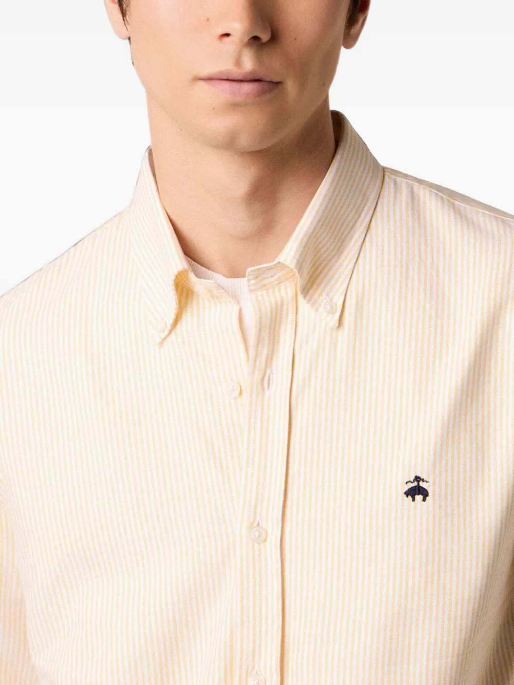 Brooks Brothers Overhemd met geborduurd logo Geel