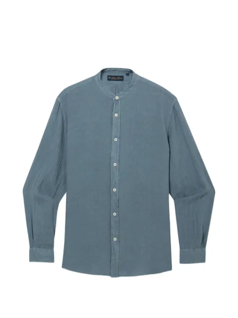 Brooks Brothers stand collar linen shirt