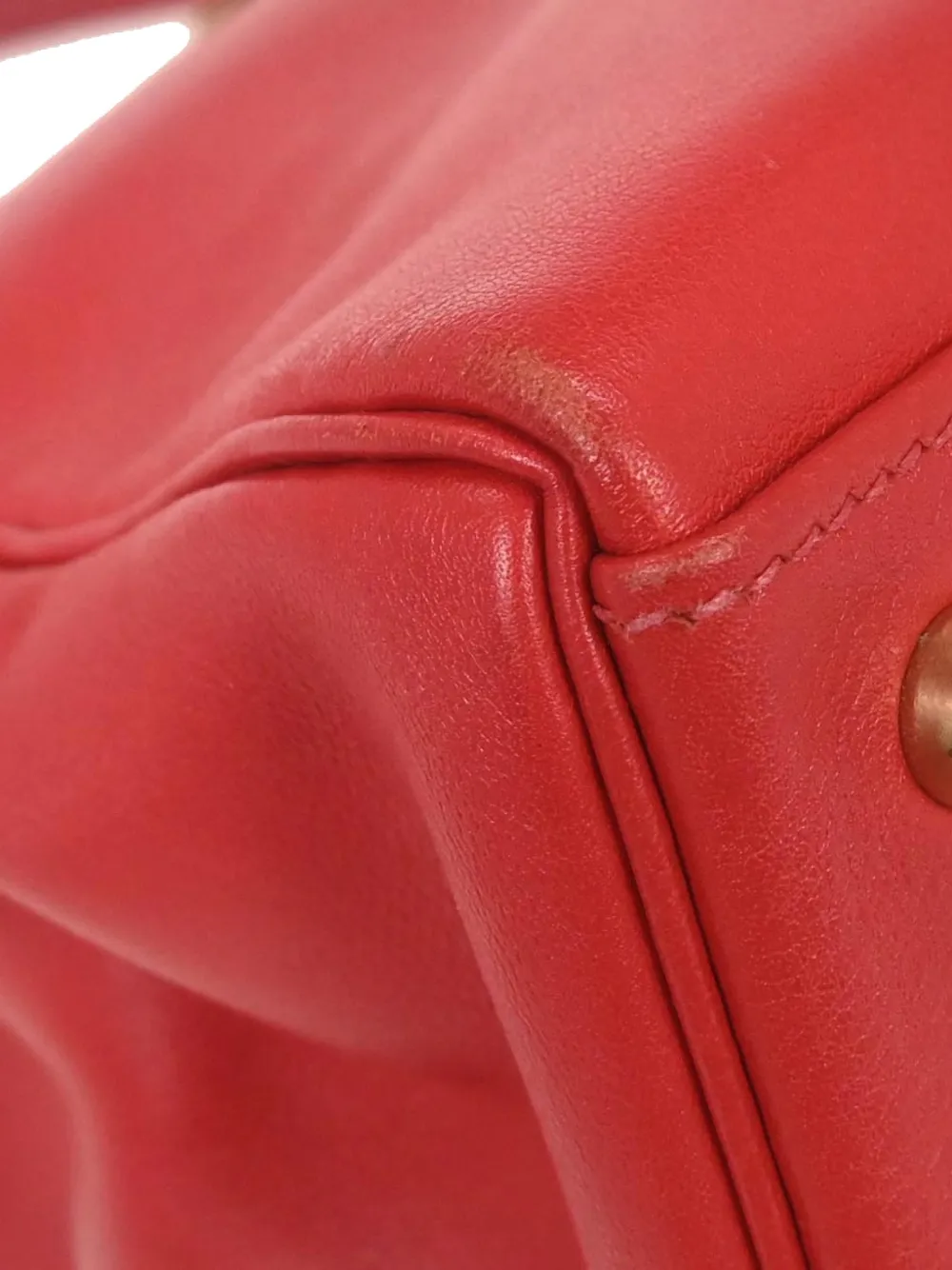 Hermès Pre-owned 1999 32 Kelly Vif Gulliver Two-way Tote Bag in Red, view 5