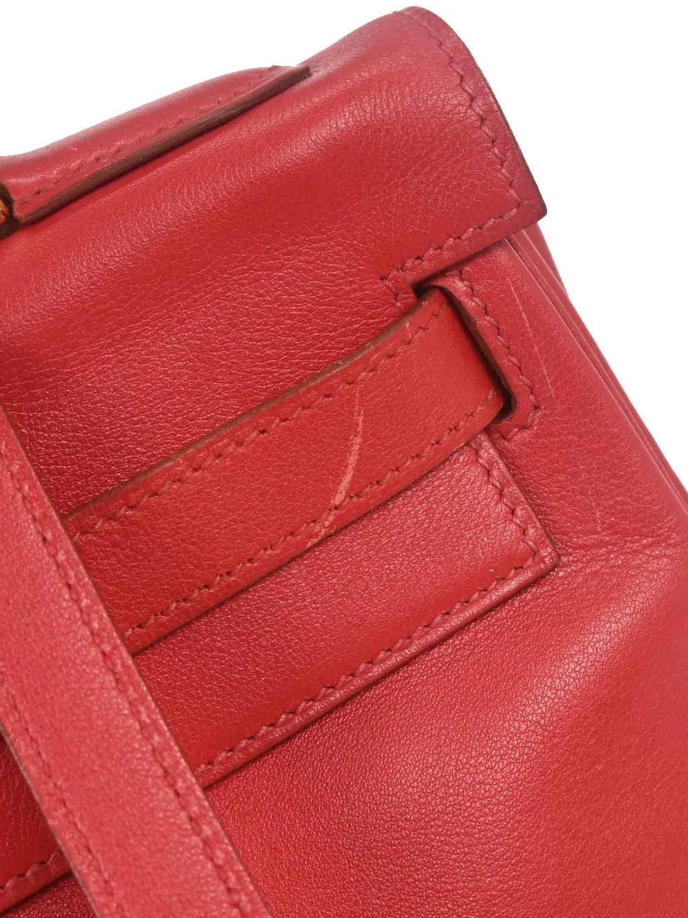 Hermès Pre-owned 1999 32 Kelly Vif Gulliver Two-way Tote Bag in Red, view 3