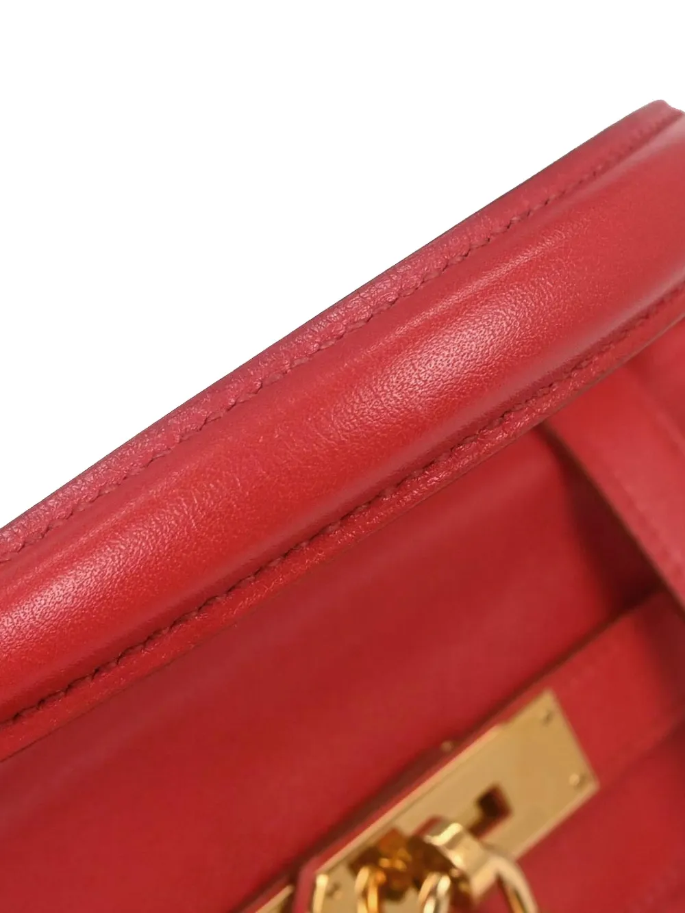 Hermès Pre-owned 1999 32 Kelly Vif Gulliver Two-way Tote Bag in Red, view 4