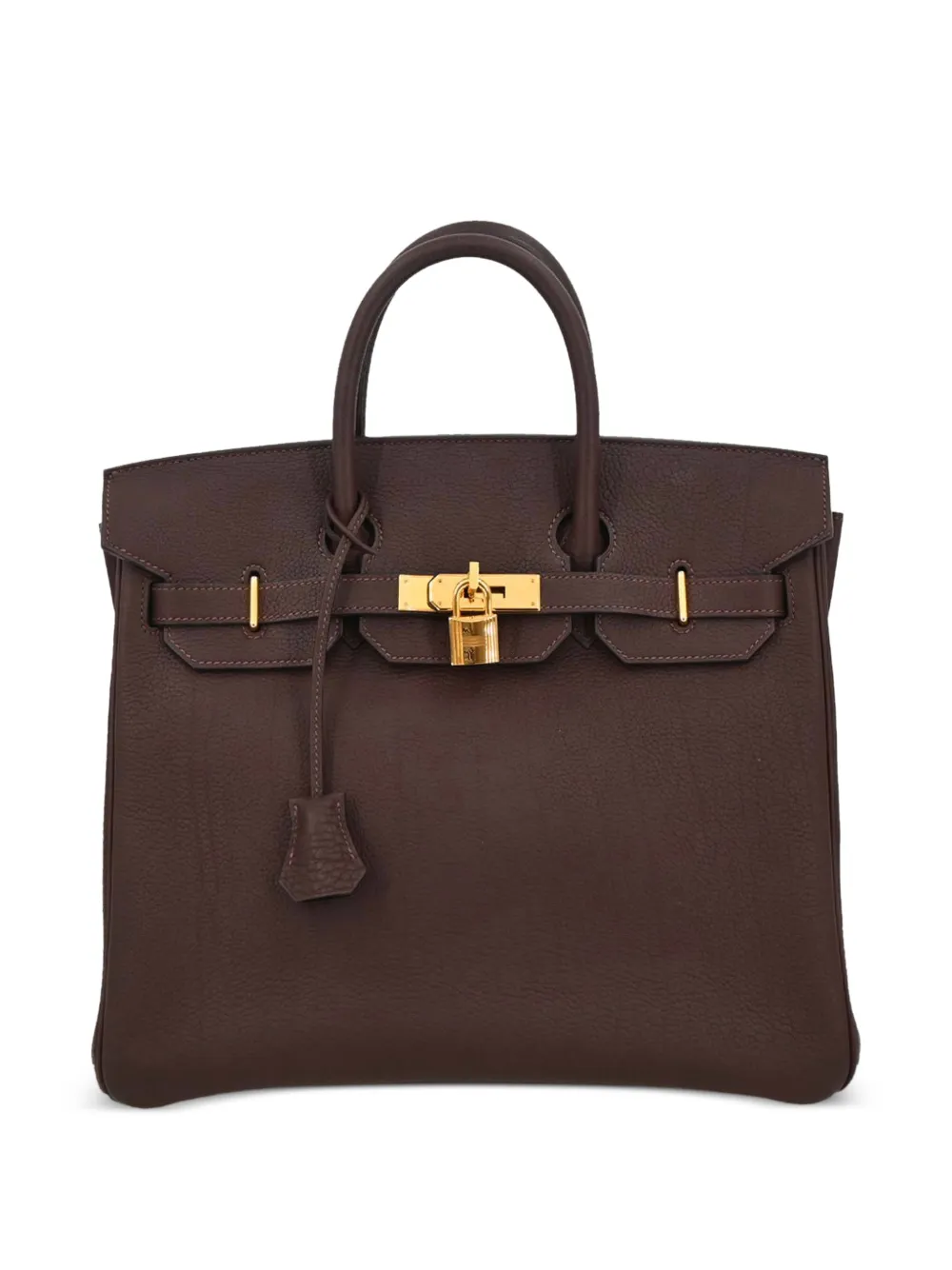 Hermès Pre-Owned Borsa tote Birkin Havane Fjord Haut a Courroies 32 1997 - Marrone