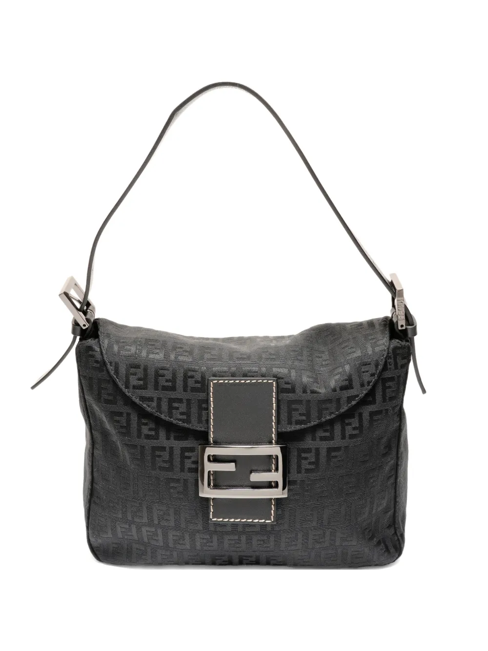 Fendi Pre-Owned 1990s logo canvas bag - Nero