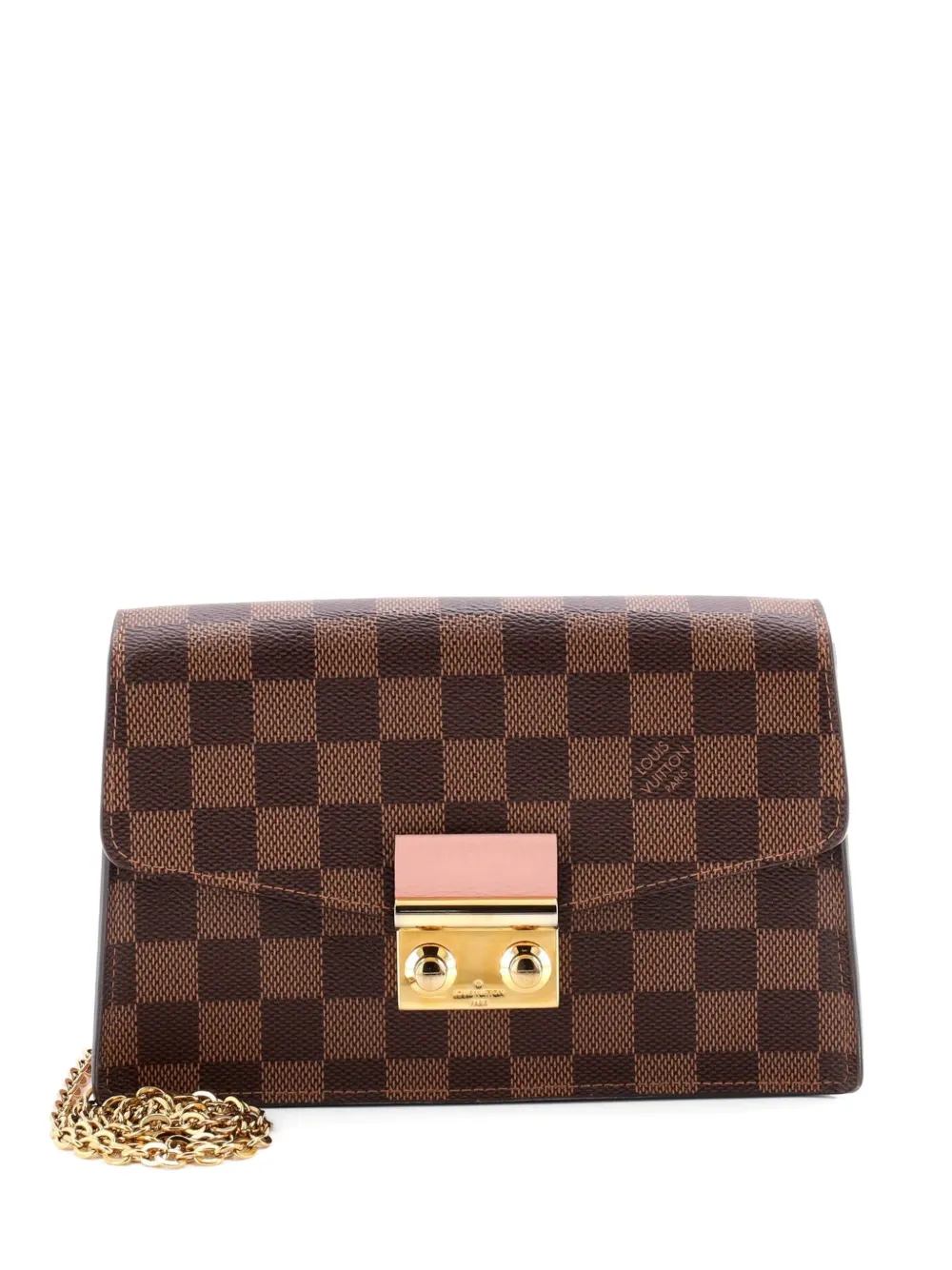 Louis Vuitton Pre-Owned Croisette Chain Wallet NM Damier crossbody bag - Marrone