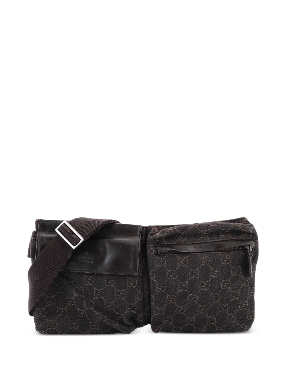 Gucci Pre-Owned Vintage Double GG Denim belt bag - Marrone