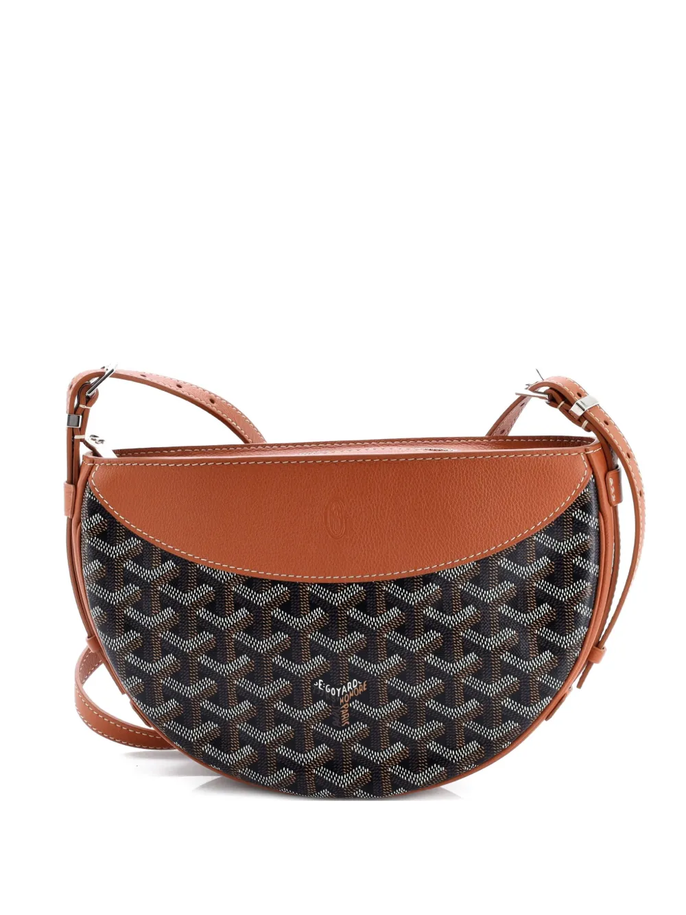 Goyard Pre-Owned Hirondelle Schultertasche aus Canvas und Leder - Braun