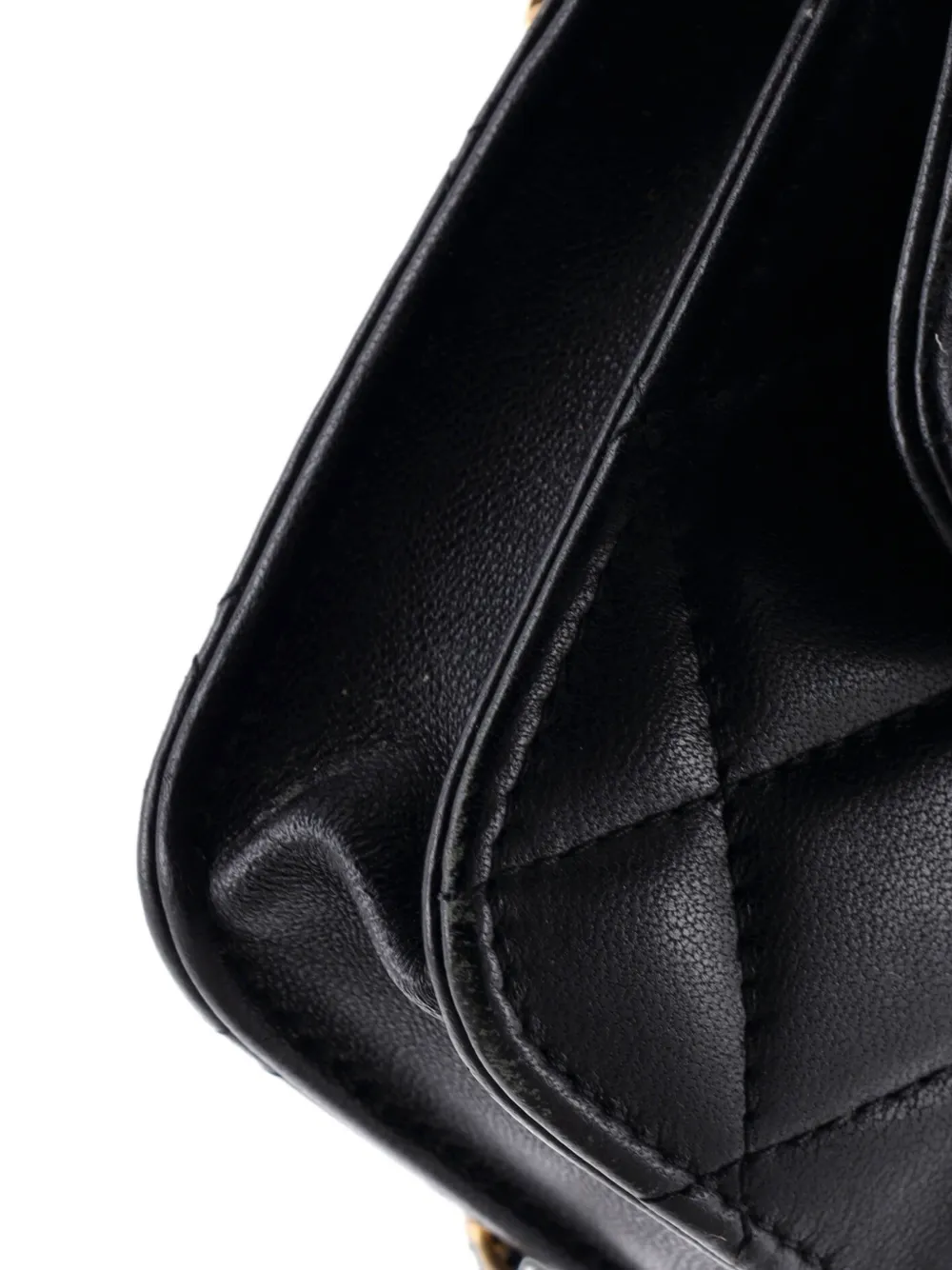 Pearl Crush Flap Clutch With Chain Quilted Lambskin Mini Crossbody Bag