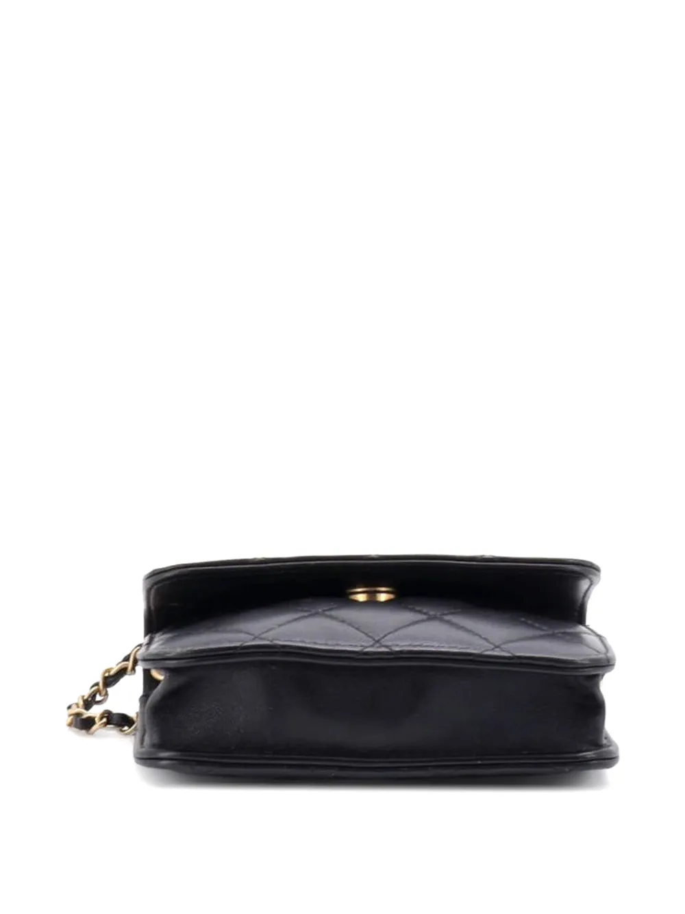 Pearl Crush Flap Clutch With Chain Quilted Lambskin Mini Crossbody Bag