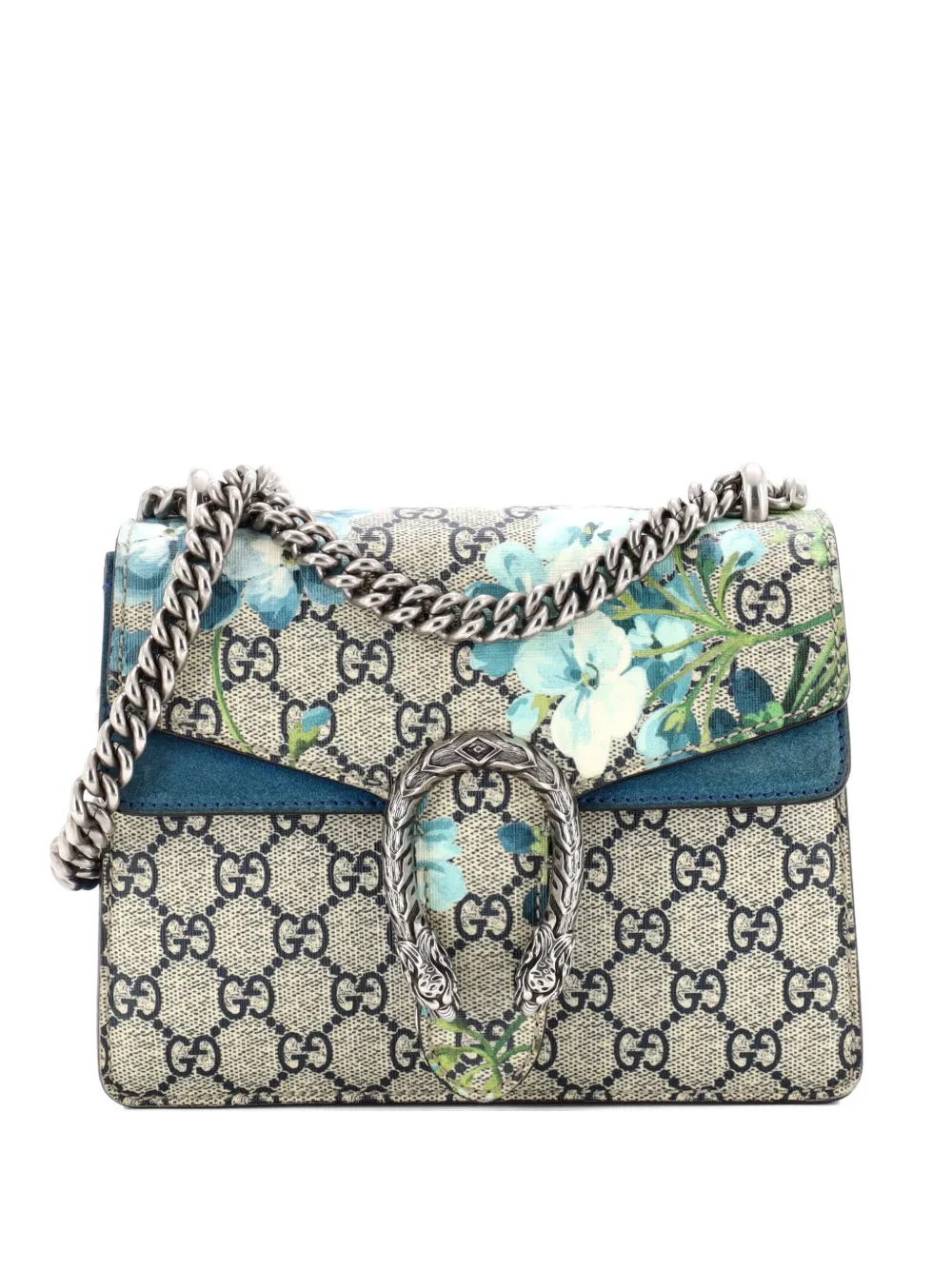 Gucci Pre-Owned Dionysus Bag Blooms Print GG Coated Canvas Mini shoulder bag - Marrone