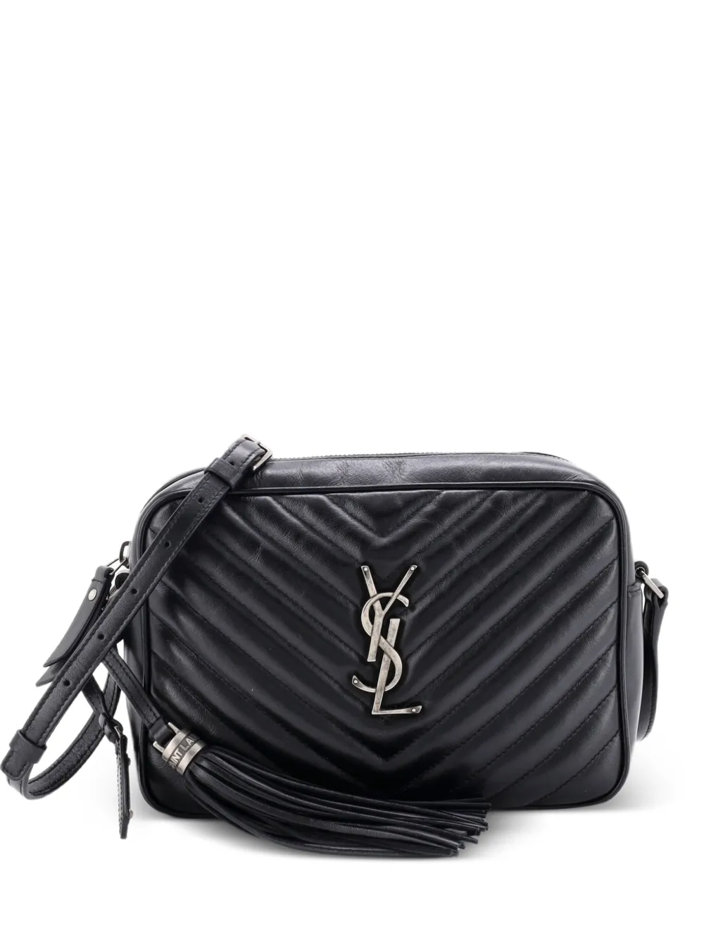 Saint Laurent Pre-Owned Lou Camera Bag Matelasse Chevron Leather Small crossbody bag - Nero
