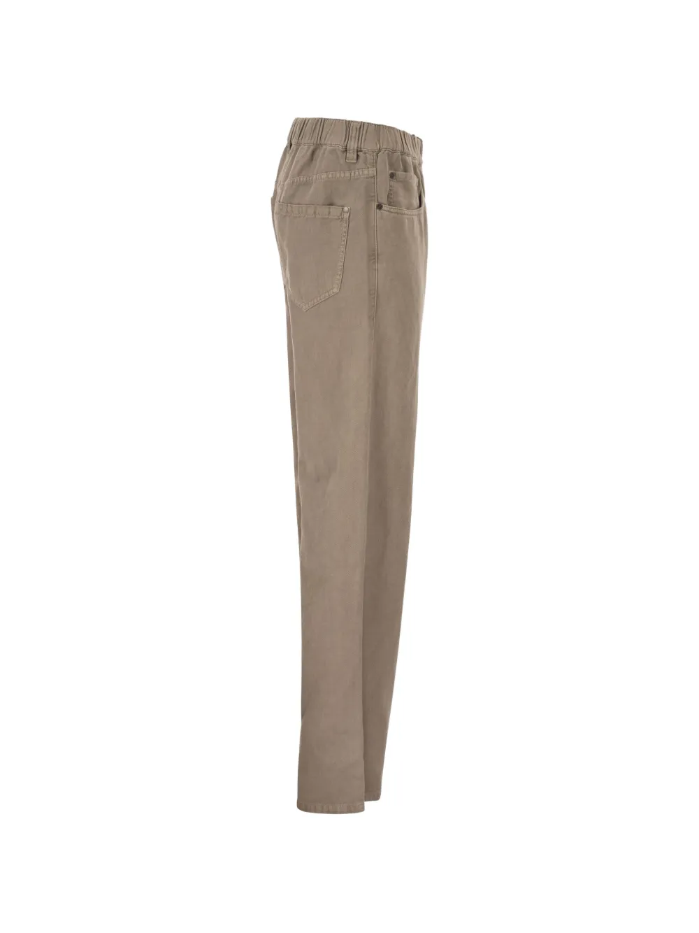 Brunello Cucinelli Broek met geverfde stof Bruin