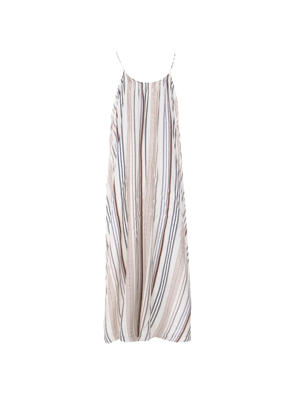  Eleh Spaghetti Straps Striped Dress - White 