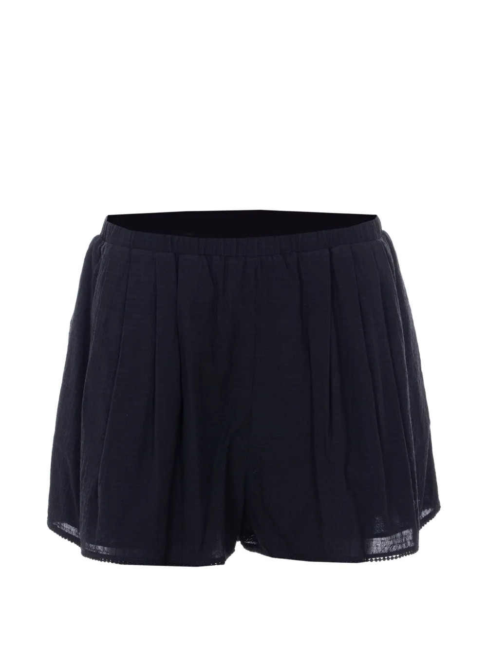 Eleh elasticated embroidered shorts - Nero
