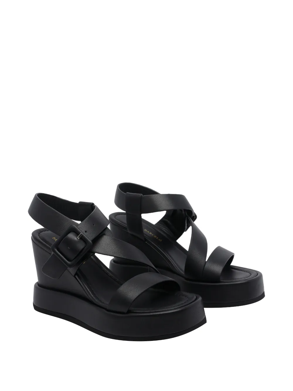 Paloma Barceló Leren sandalen met gespsluiting Zwart