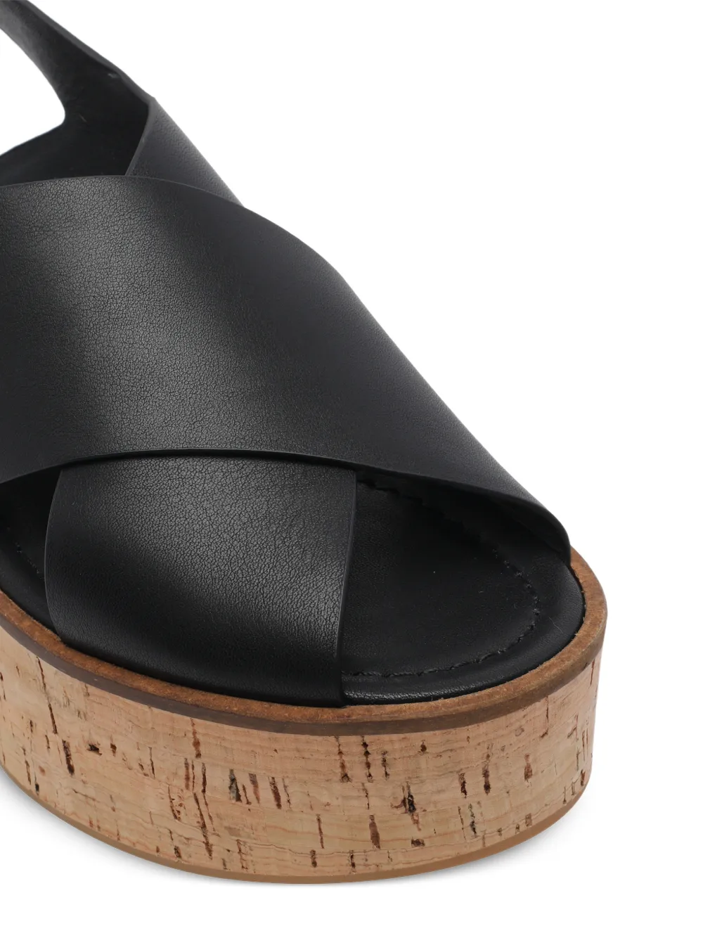 Buckle-Strap Wedge-Heel Sandals