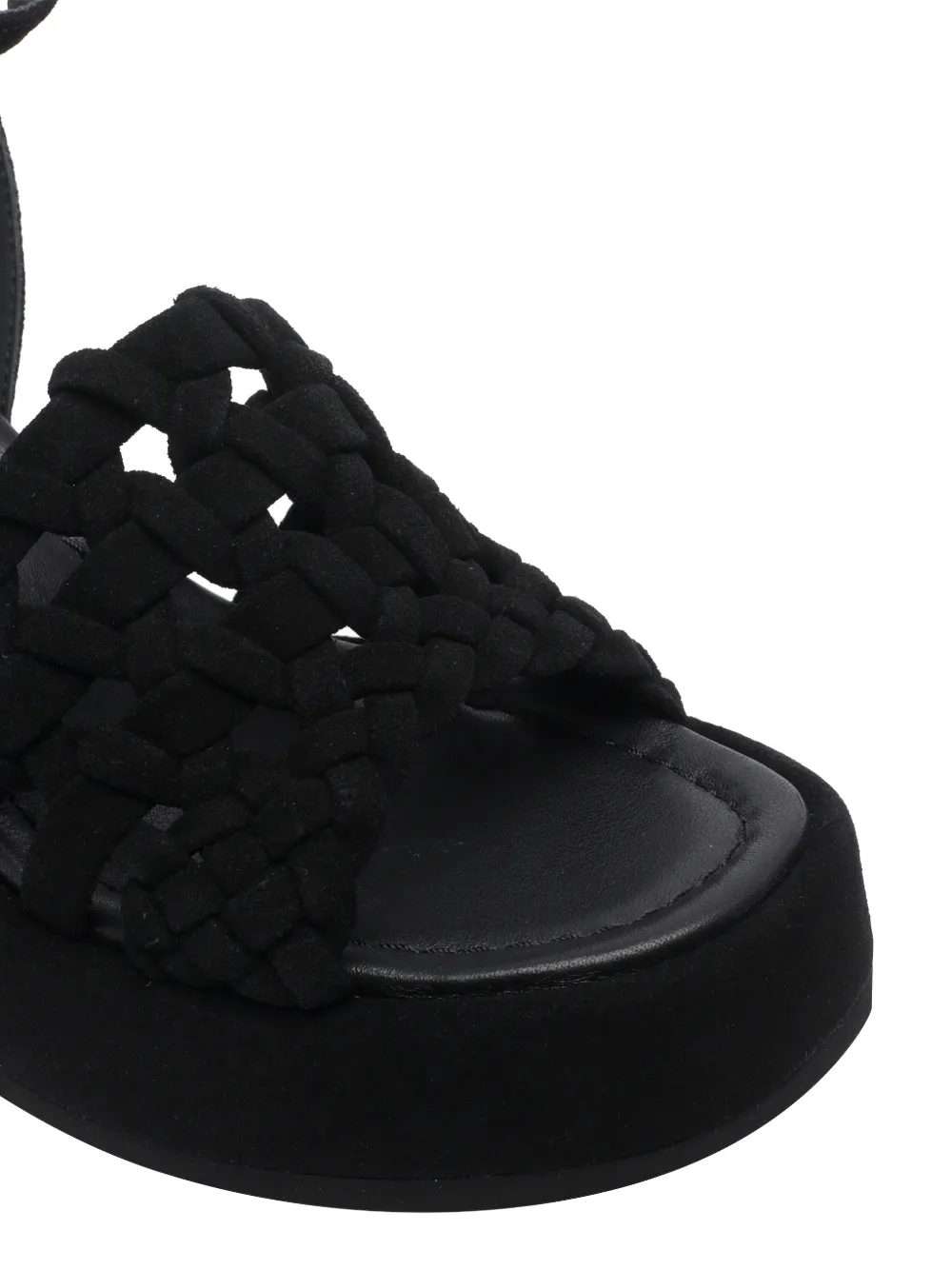 Paloma Barceló Ulla geweven sandalen met gesp Zwart