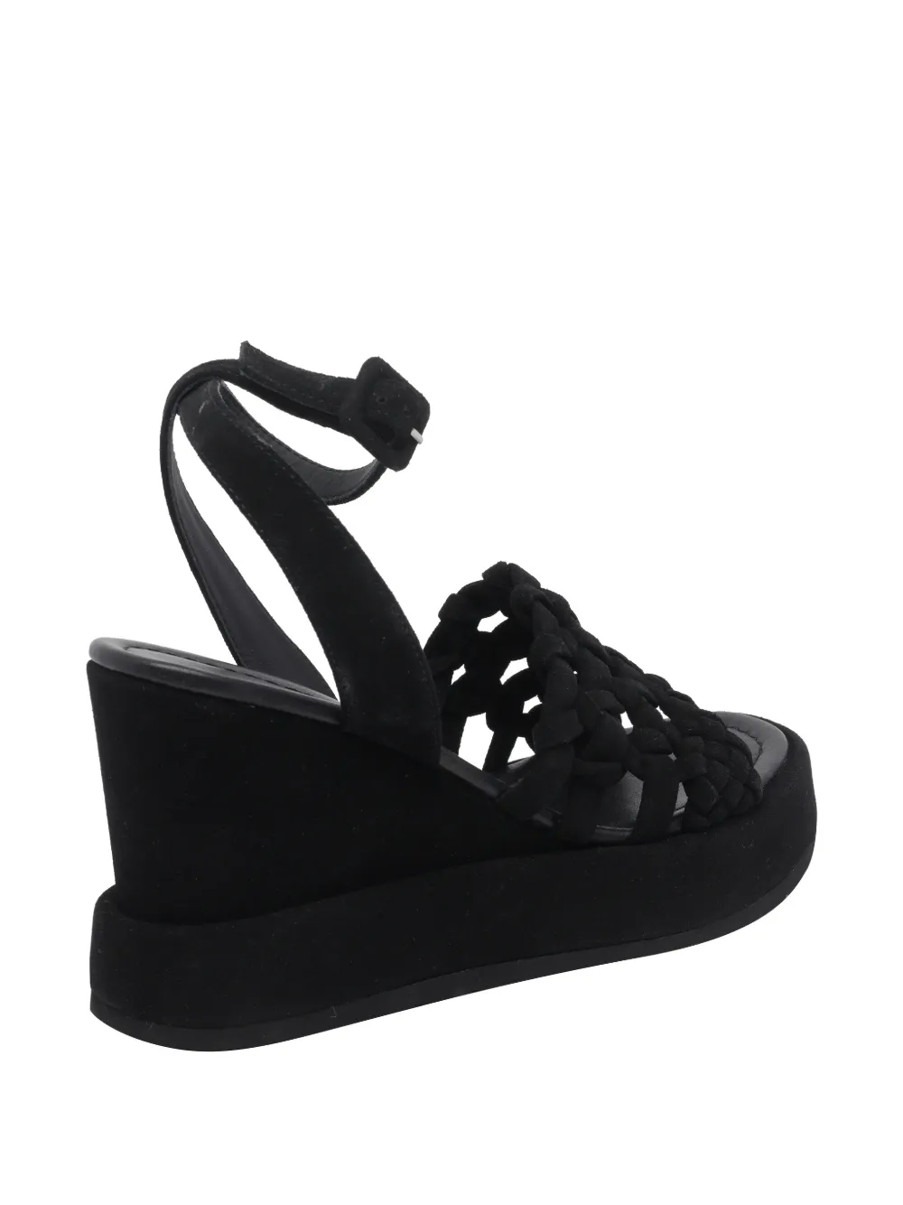 Paloma Barceló Ulla geweven sandalen met gesp Zwart