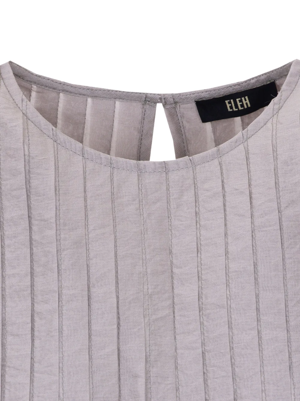Pleated Round-Neck Top