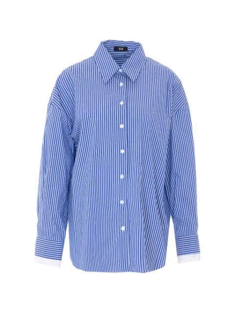 Eleh striped polo-collar shirt