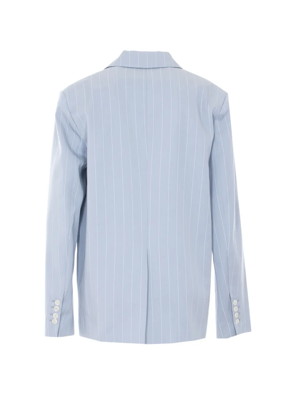  Eleh Striped V-neck Blazer - Blue 