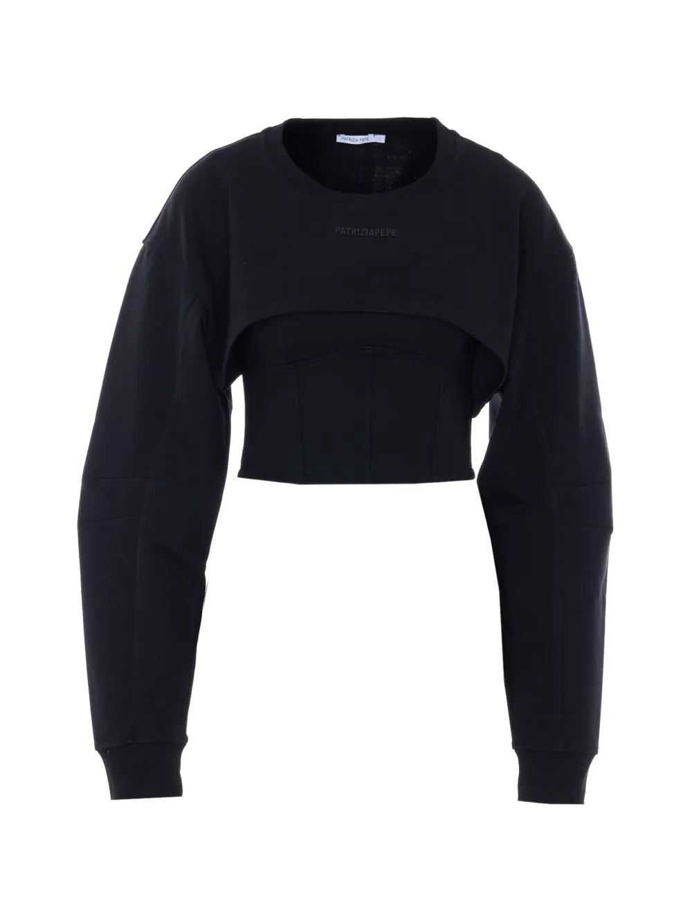 Patrizia Pepe cropped sweatshirt - Nero