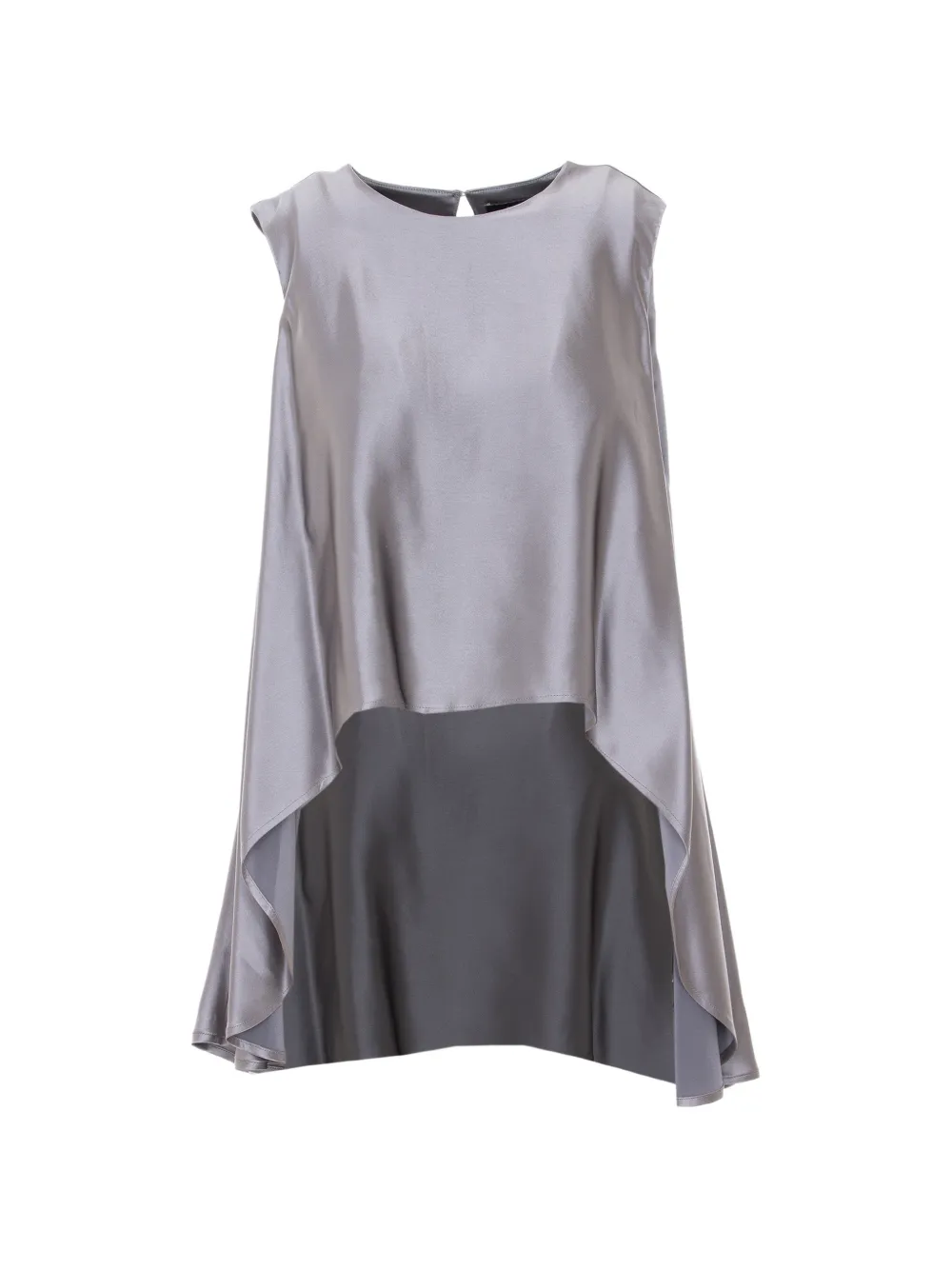 Eleh asymmetric round-neck top - Grigio