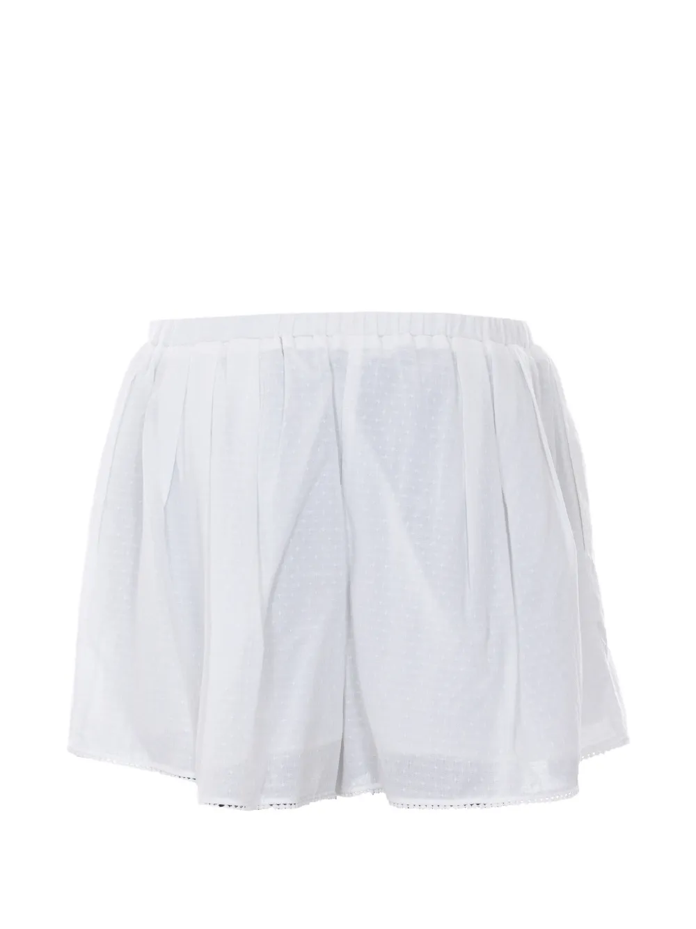  Eleh Elasticated Embroidered Shorts - White 