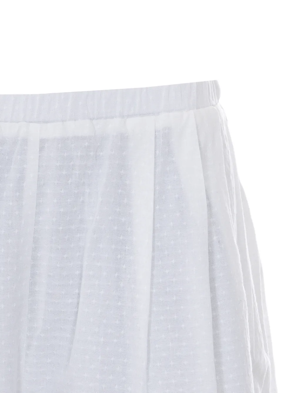  Eleh Elasticated Embroidered Shorts - White 