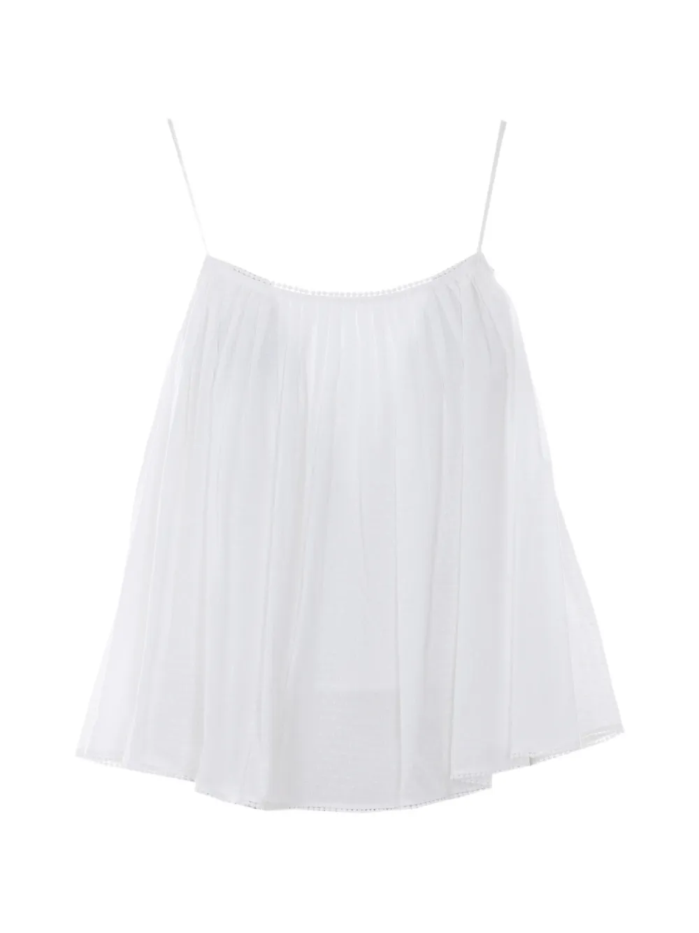 Eleh spaghetti straps embroidered top - Bianco