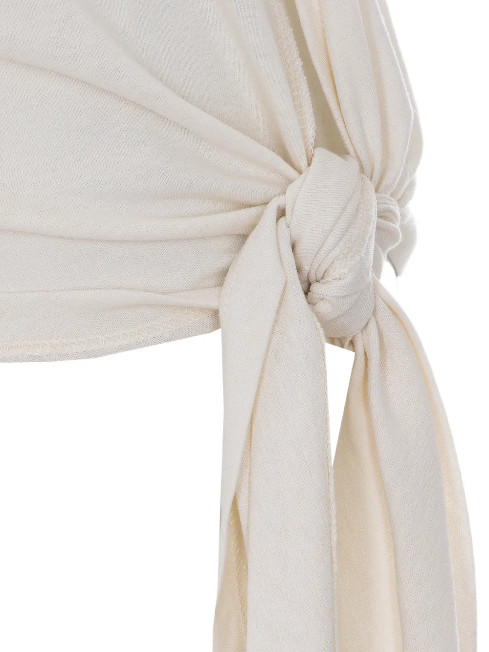  Eleh Knot-detail T-shirt - Neutrals 