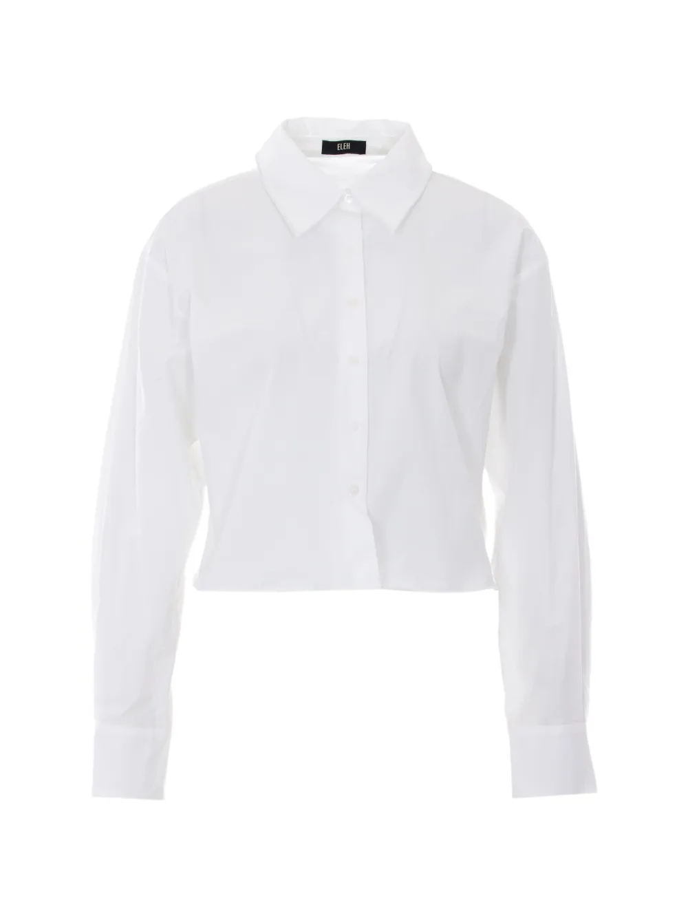 Eleh button crewneck shirt - Bianco