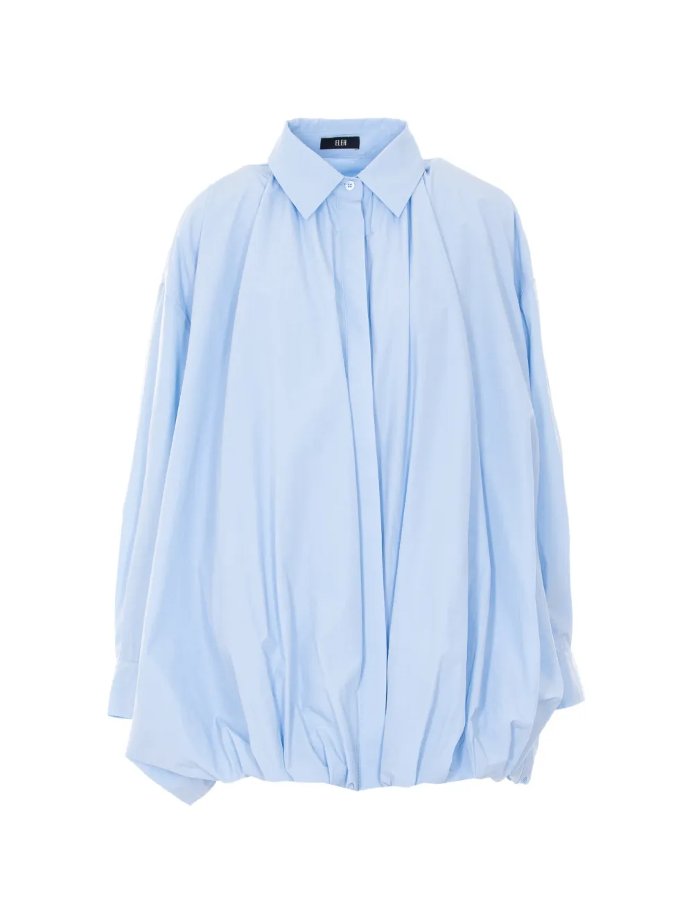 Eleh button balloon-effect shirt - Blu