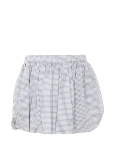 Eleh  elasticated-waistband checked mini skirt