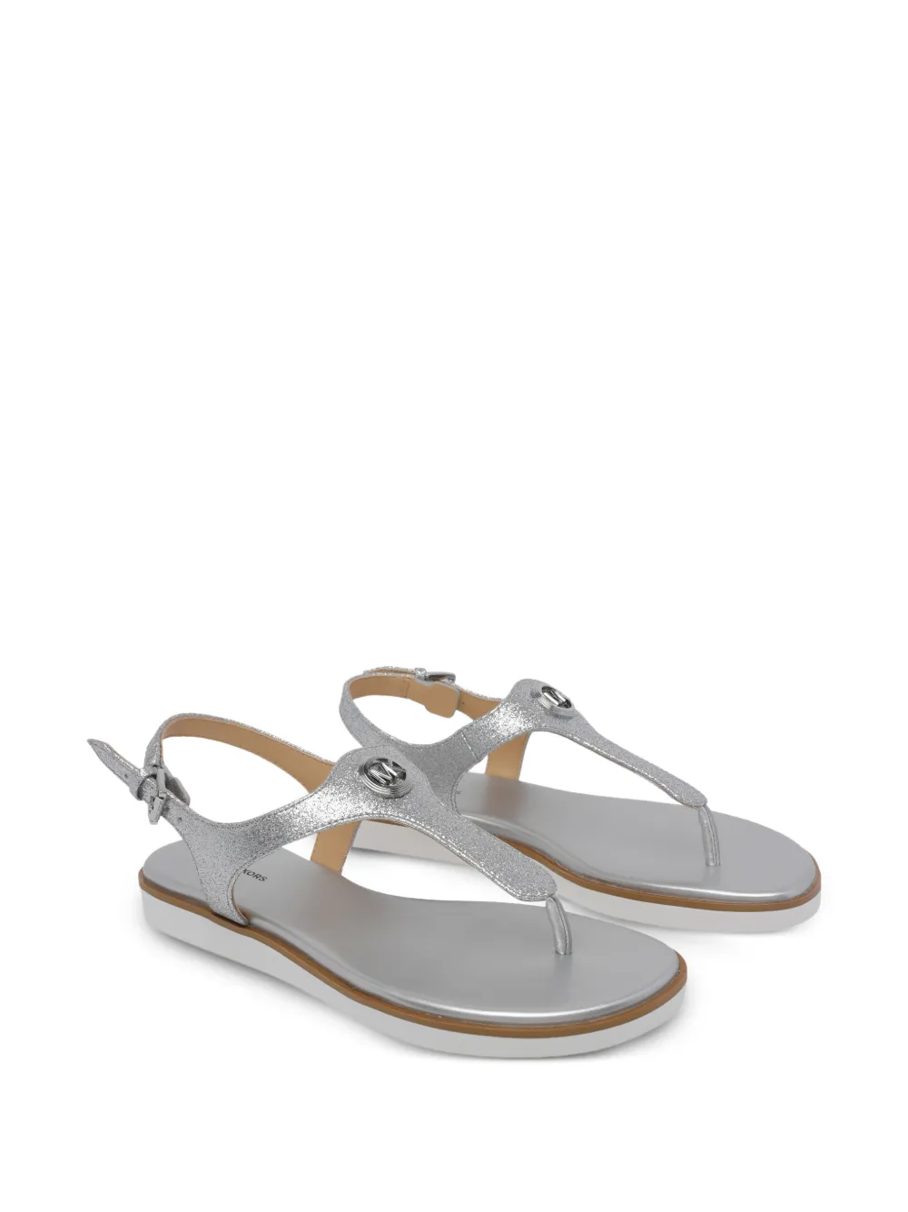 Michael Kors Sandalen met logogesp Zilver