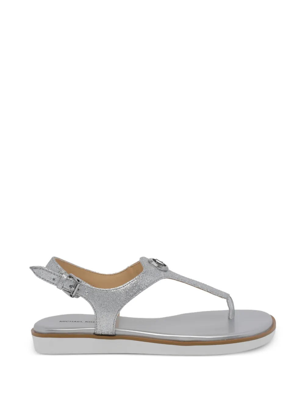 Michael Kors Sandalen met logogesp Zilver