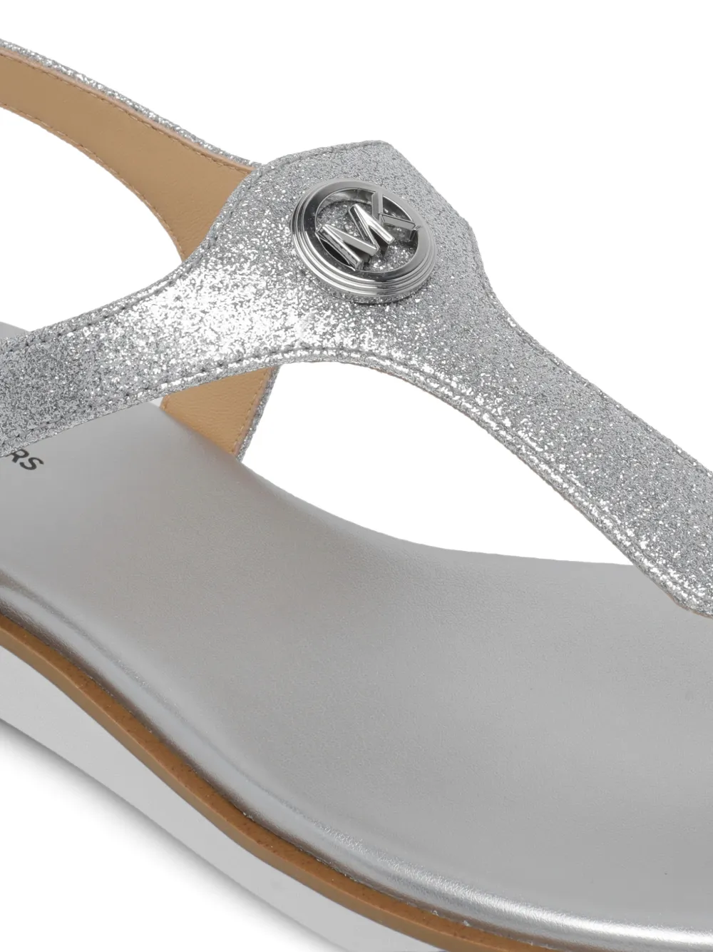Michael Kors Sandalen met logogesp Zilver