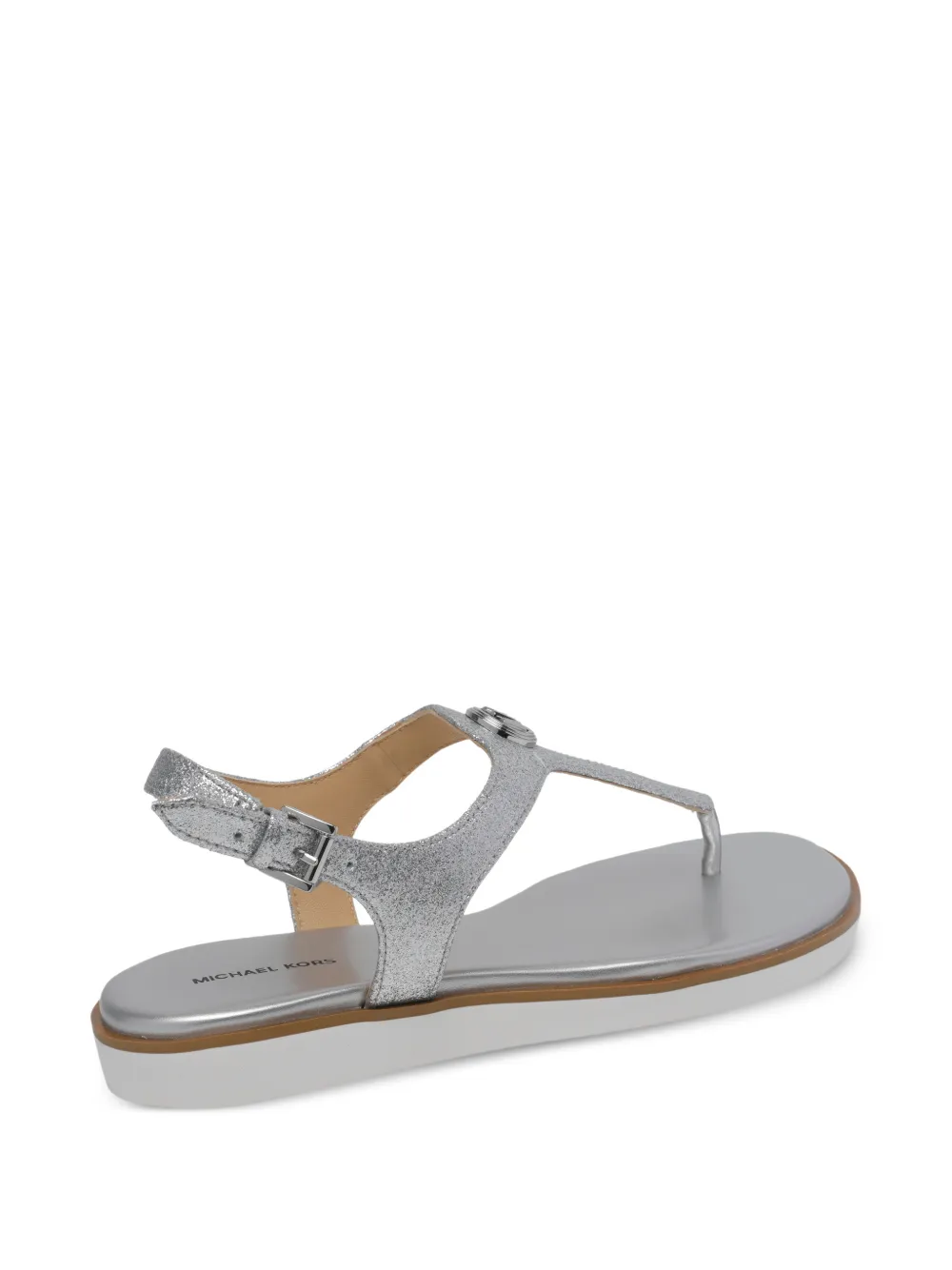 Michael Kors Sandalen met logogesp Zilver