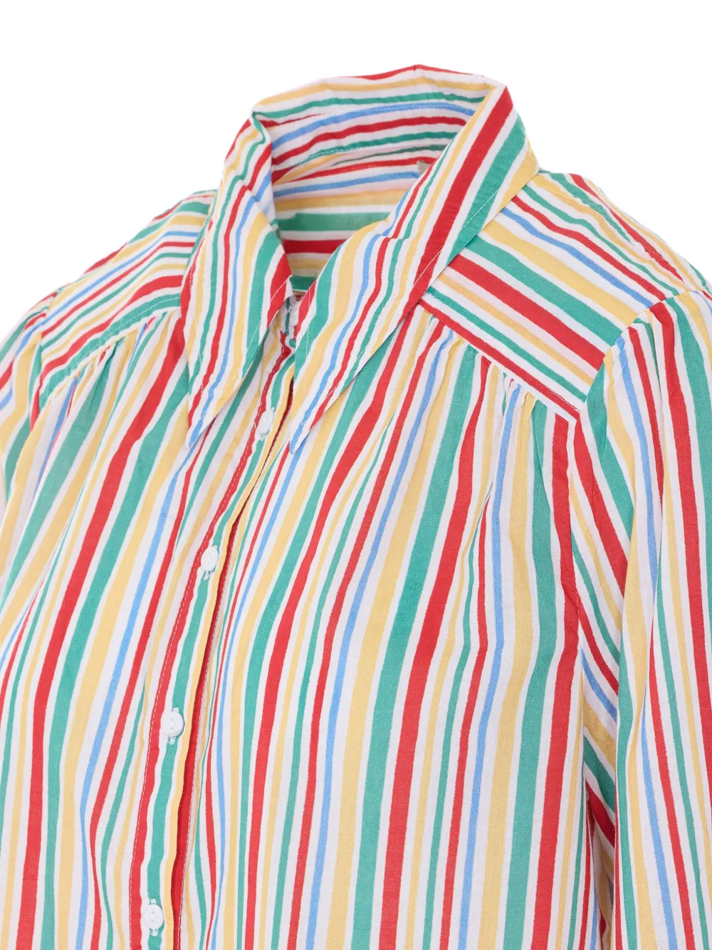  Rixo Ashlyinn Striped Long-sleeve Shirt - Neutrals 